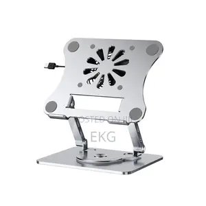 360° Rotating Metal Laptop Stand With Cooling Fan ባለ ማቀዝቀዣ የላፕቶፕ ማስቀመጫ