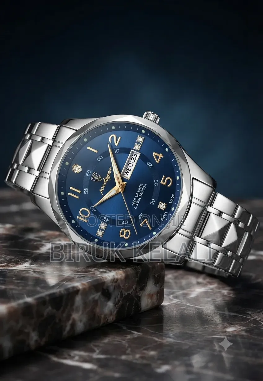 Poedagar Business Quartz Watches Featuring Stainless Steel Bands