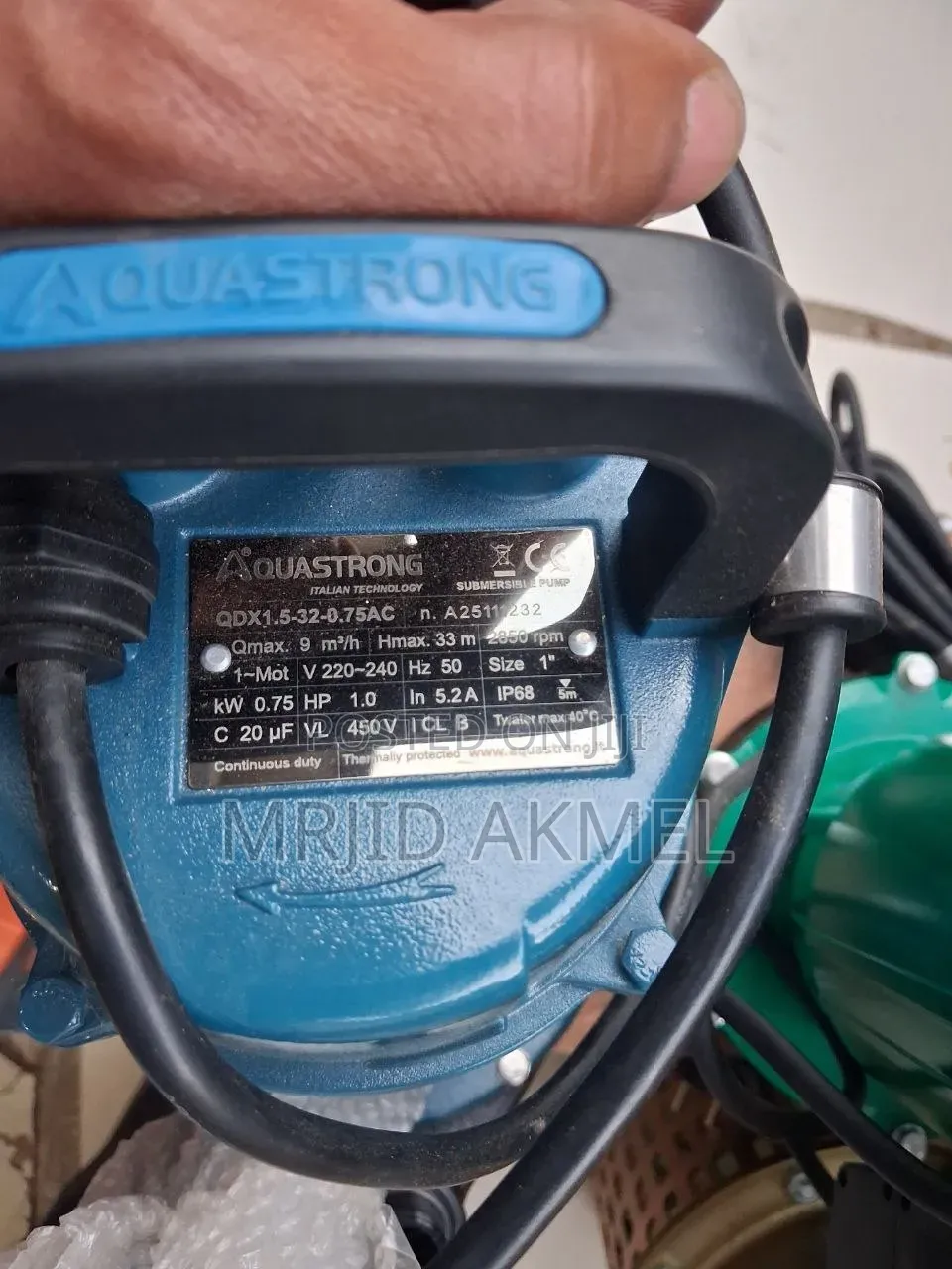 Aquastrong 1 Hp Sunmersible Pump Hmax 33