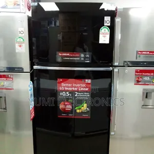 Lg 450 Letter Black Glass Door Refrigerator