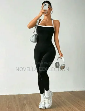 Backless Women's Camisole Elastic Spaghetti Strap Sportswear Vacation