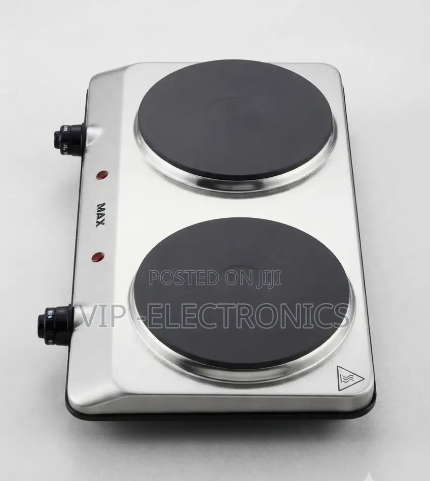 Max Stove Double Hot Plate Electric Cooker – 2-Burner Stainless Steel