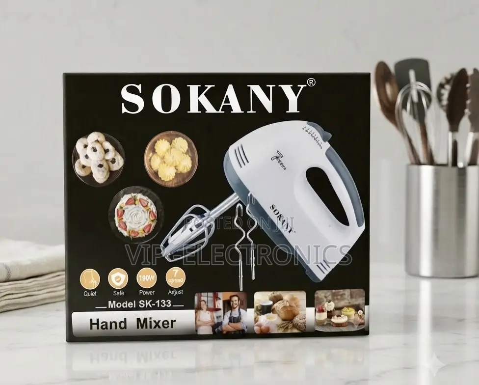 Sokany Hand Mixer – 5-Speed Kitchen Mixer With Stainless Steel Beaters