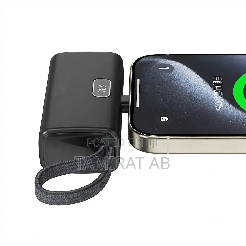 Wiwu 5000mah Mini Portable Power Bank With Type-C Pd 20w Fast Charging
