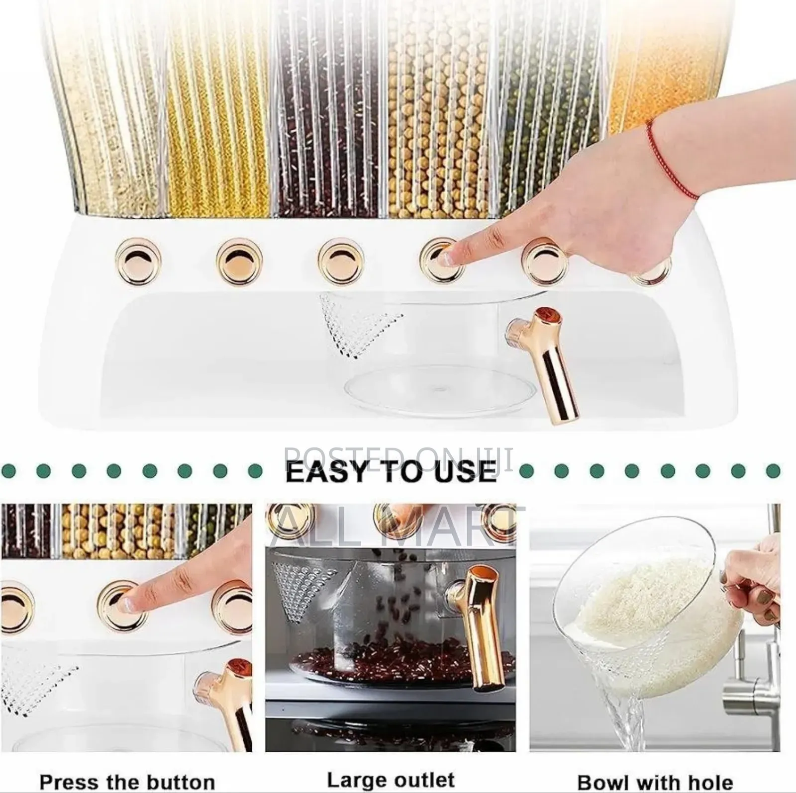 Multiple Dispenser For Cereals Grains And Pulses