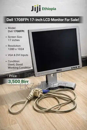 Dell 1708fpt 17-Inch LCD Monitor – Clean Affordable