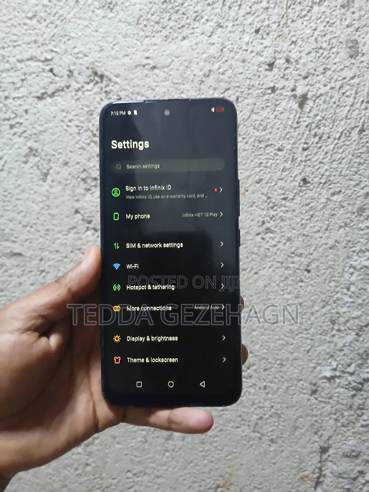 Infinix Hot 12 play 64 GB Black
