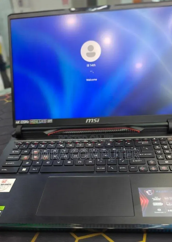 New Laptop MSI 16GB Intel Core i9 SSD 1T