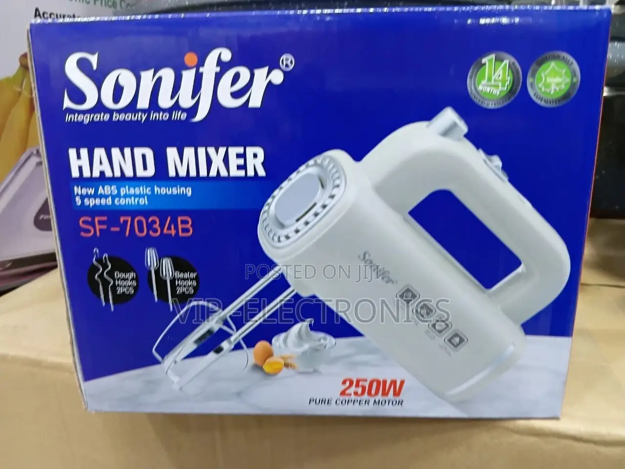 Sonifer Hand Mixer – 5-Speed Kitchen Mixer With Stainless Steel