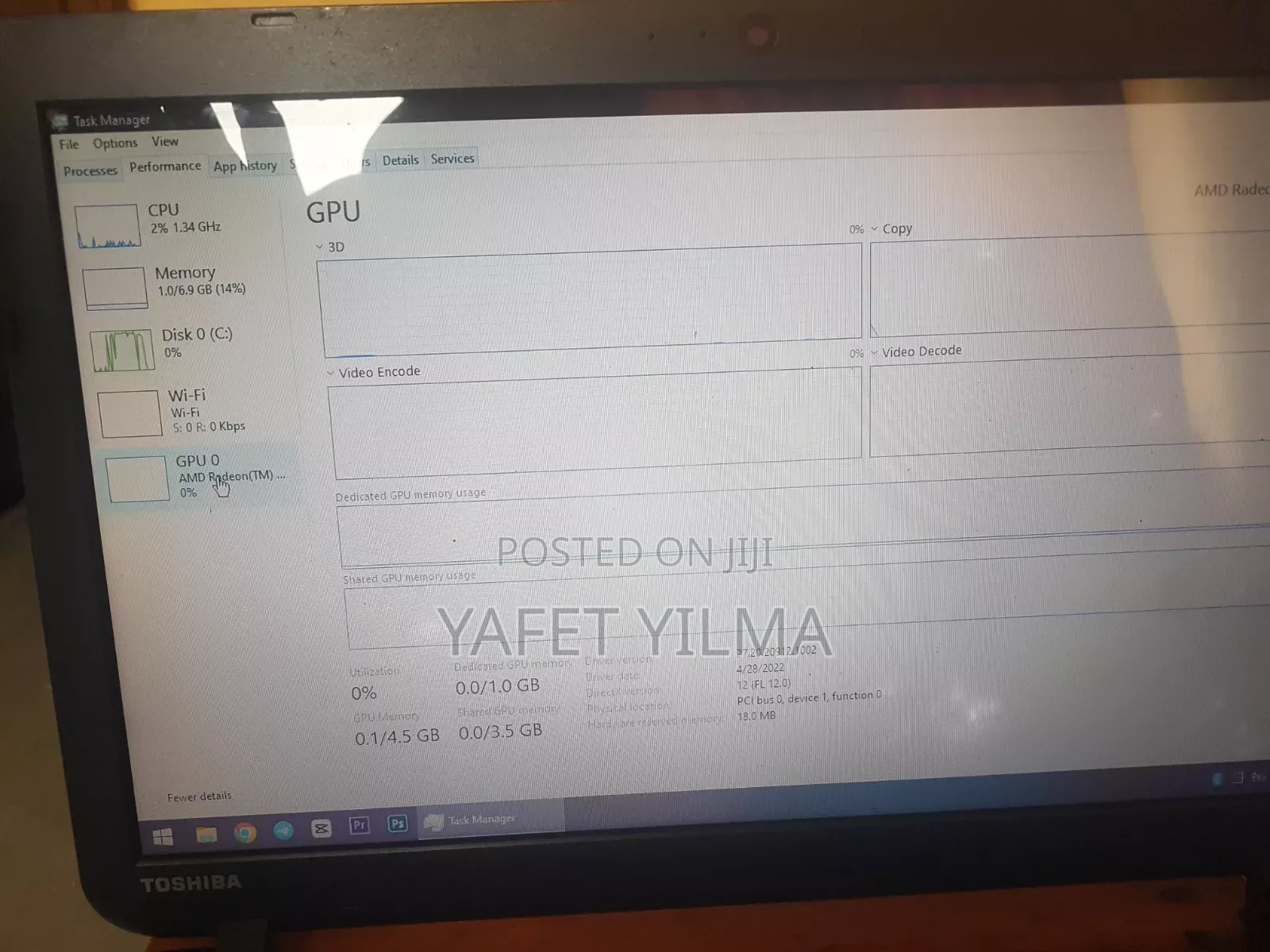 Laptop Toshiba Satellite C55 8GB AMD Ryzen 5 HDD 512GB