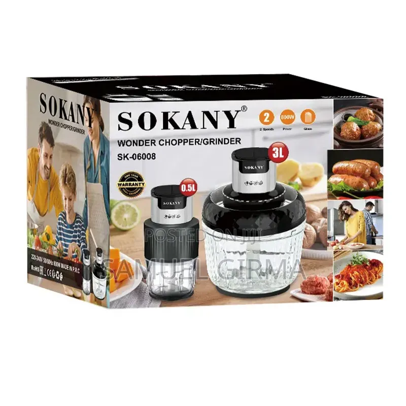 800watts Sokany 2 In 1 Grinder