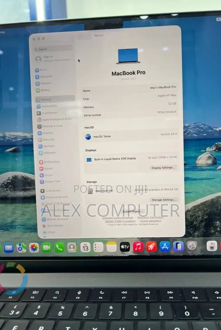 New Laptop Apple MacBook Pro 2021 M1 Max 32GB Apple M1 Max SSD 1T