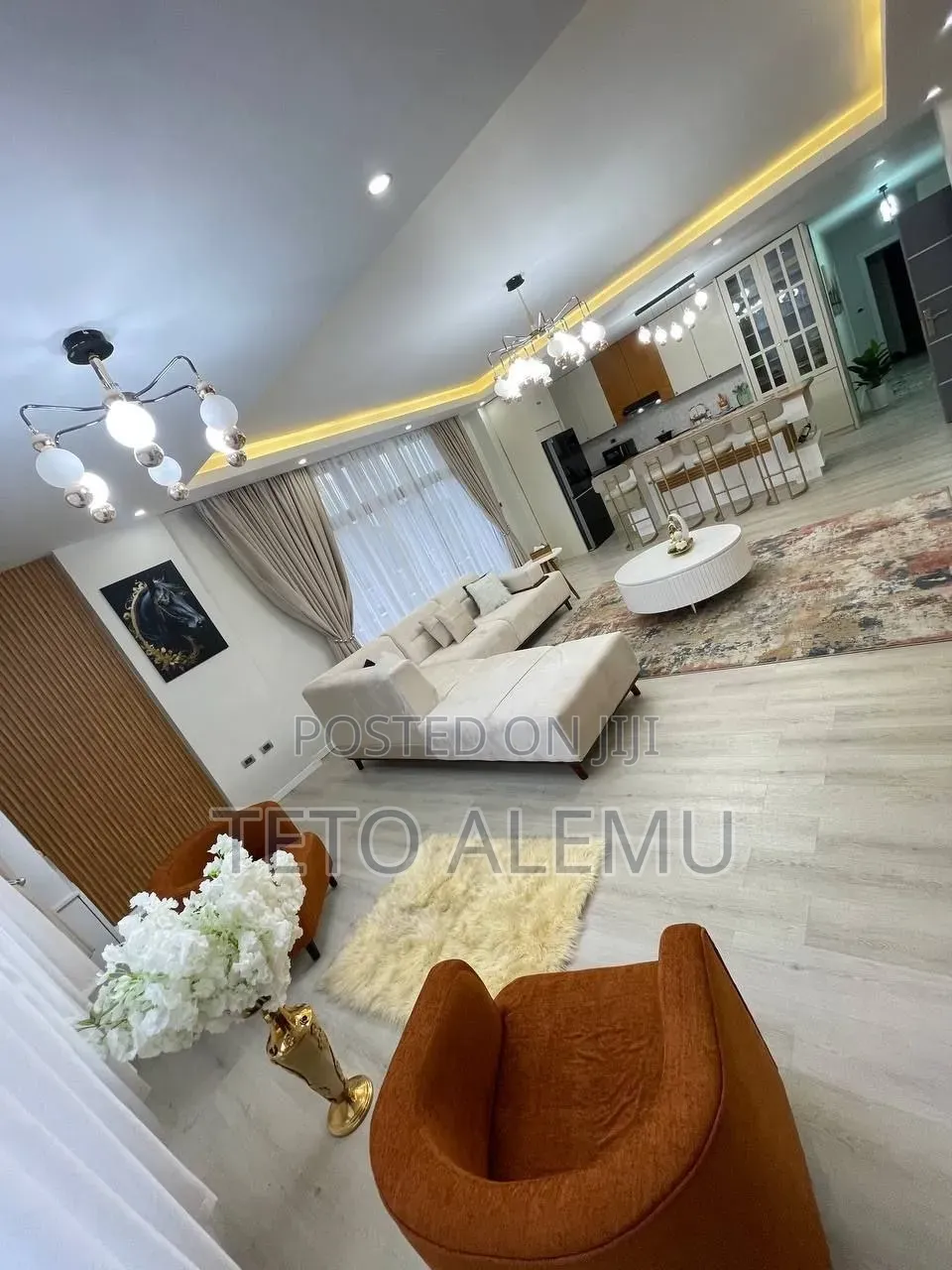 Furnished 2bdrm Apartment in የተሟሉ ዘመናዊ Guest, Bole for rent