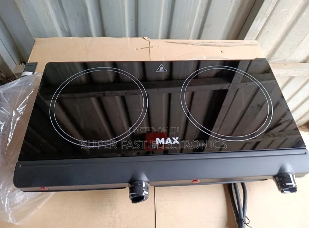 Max Stove Double Electric Hot Plate – 2 Burner Ceramic Glass Cooktop