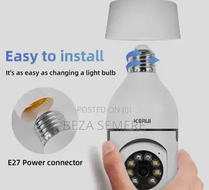 Covered Porch E27 Bulb Camera – 360° Wireless Outdoor Security Cam