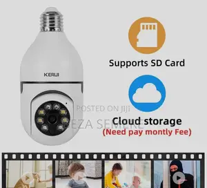 Two-Way Audio Smart Bulb Cam – 360° Rotating Wireless Security Video