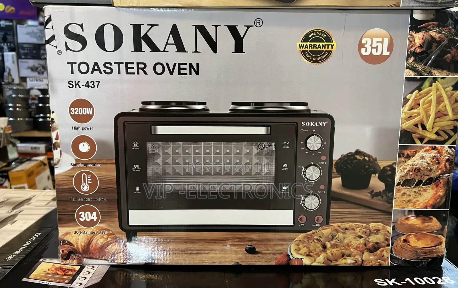 Sokany Mini Oven 35l Electric Toaster Oven With Dual Hot Plates –3200w