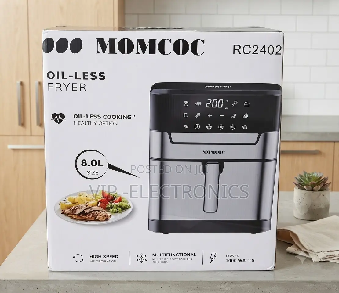 Momcoc Air Fryer 8liter – Oil-Free Multifunction Cooker (1000w