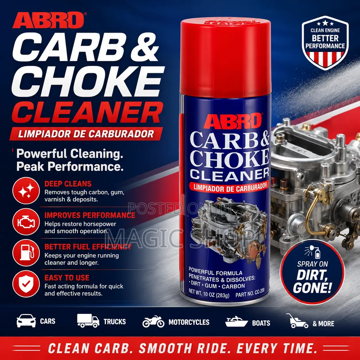 Abro Carb and Choke Cleaner