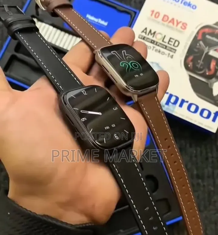 Hainoteko-14 Smart Watch Amoled Display •10-Day Battery +3 Straps