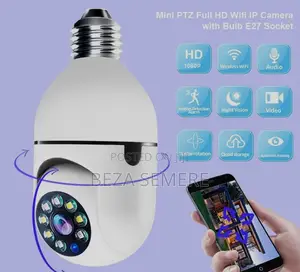 360° Wifi Bulb CCTV Camera - የፋኖስ/አምፑል ሴኩሪቲ ካሜራ