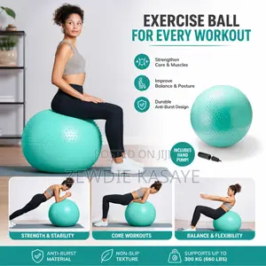 Tchibo Gym Ball / Yoga Ball Set – 65 Cm With Manual Pump