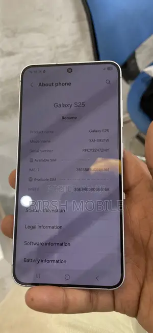 New Samsung Galaxy S25 256 GB Silver