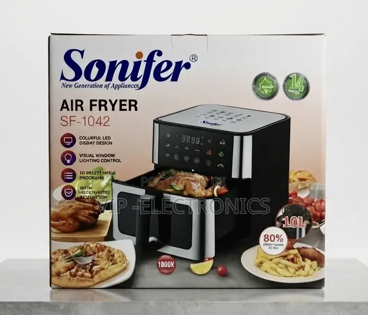 Sonifer Air Fryer 10liter Digital Sf-1042 – 1800w Oil-Free Cooker
