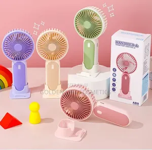 Portable Usb Rechargeable Mini Fan Pink – 3 Speed Handheld Desk Fan
