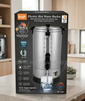 Raf Electric Hot Water Bucket 16.5l– 2500w Stainless Steel Water