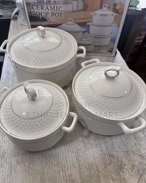 3 Set Ceramic Soup Pot