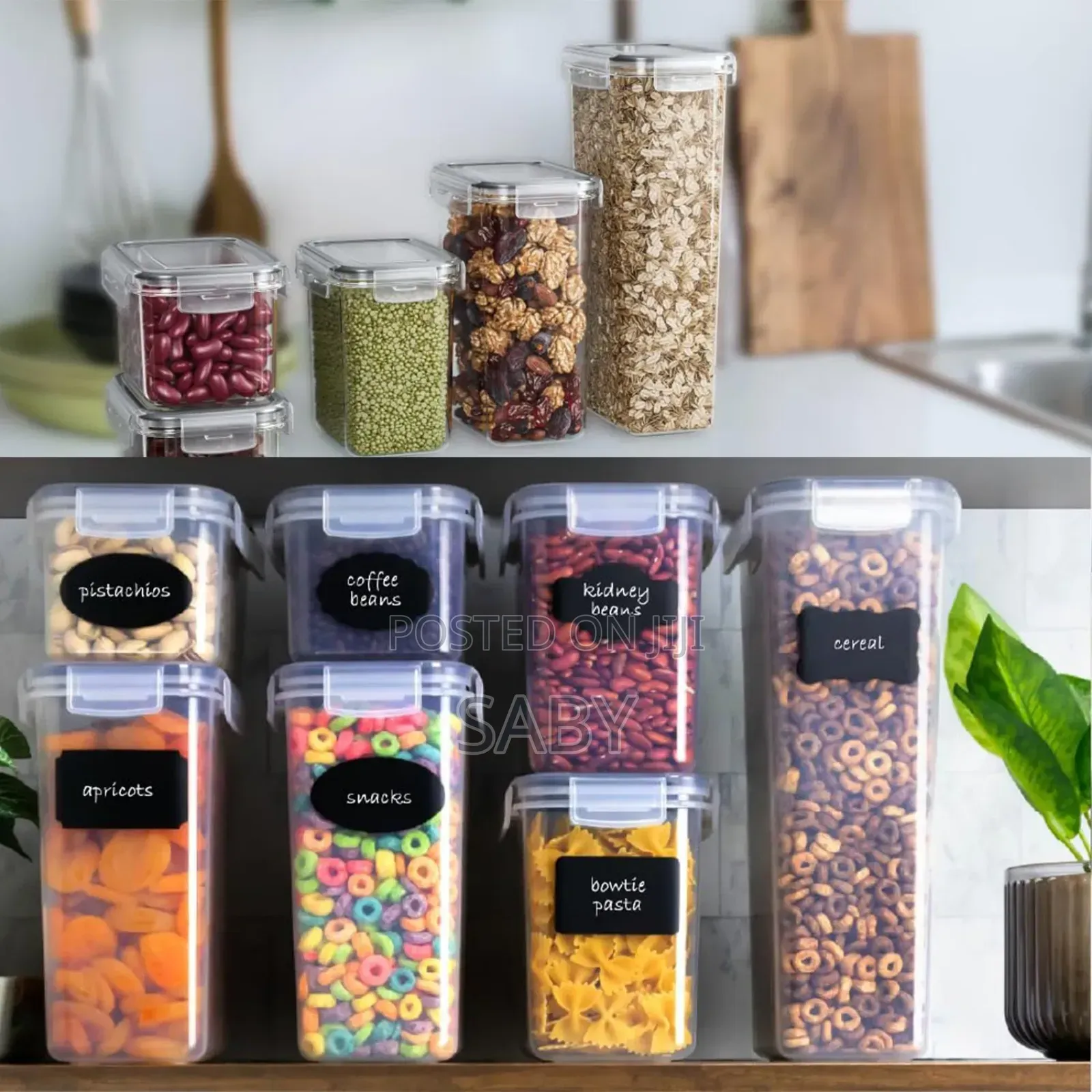 ከንፁህ አክሬሊክ የተሰሩ 7pcs Food Storage Containers