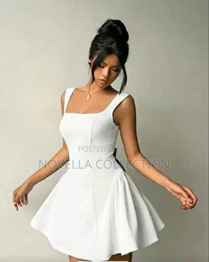 Women's Sleeveless White Midi Dress, Rave White Dresses for Women