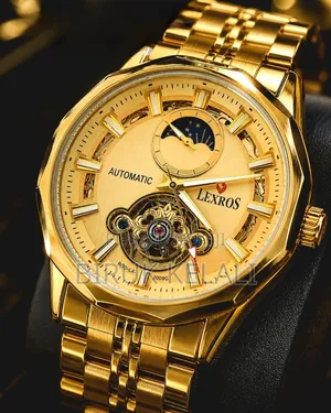 Lexros Watch Features a Prominent Gold-Tone Stainless Steel Designe