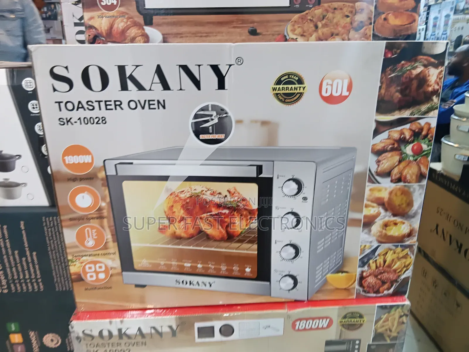 Sokany 60l Toaster Oven, a Powerful 1900w