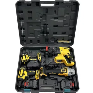 ,Dewalt Cordless Combo Toolkit Featuring Yellow and Black Tools.