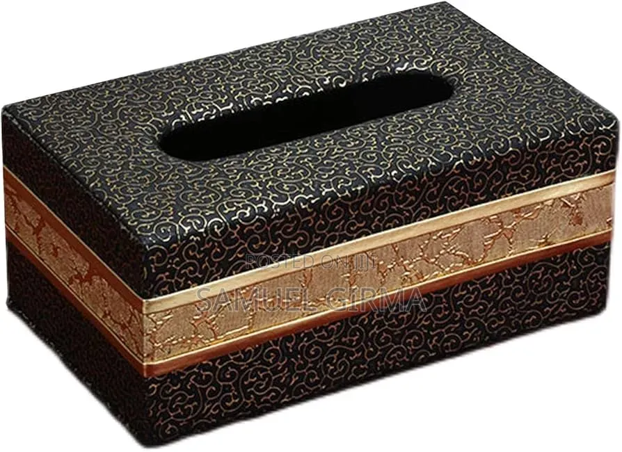 Tissue Box Cover Rectangular Leather