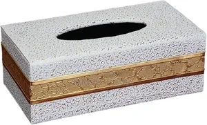 Tissue Box Cover Rectangular Leather