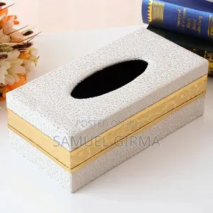 Tissue Box Cover Rectangular Leather