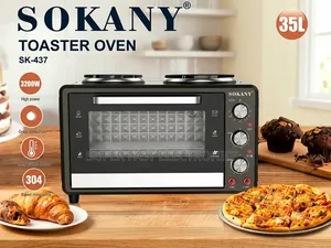 Sokany 35l Toaster Oven With Dual Top Hot Plates | 3200w High-Power