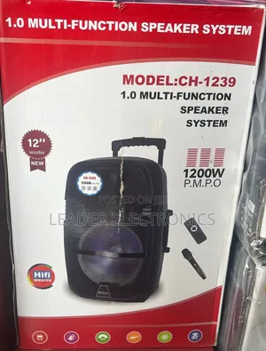 Max 1.0 Multifunctional Speaker System 1200w – With Wireless Microphon