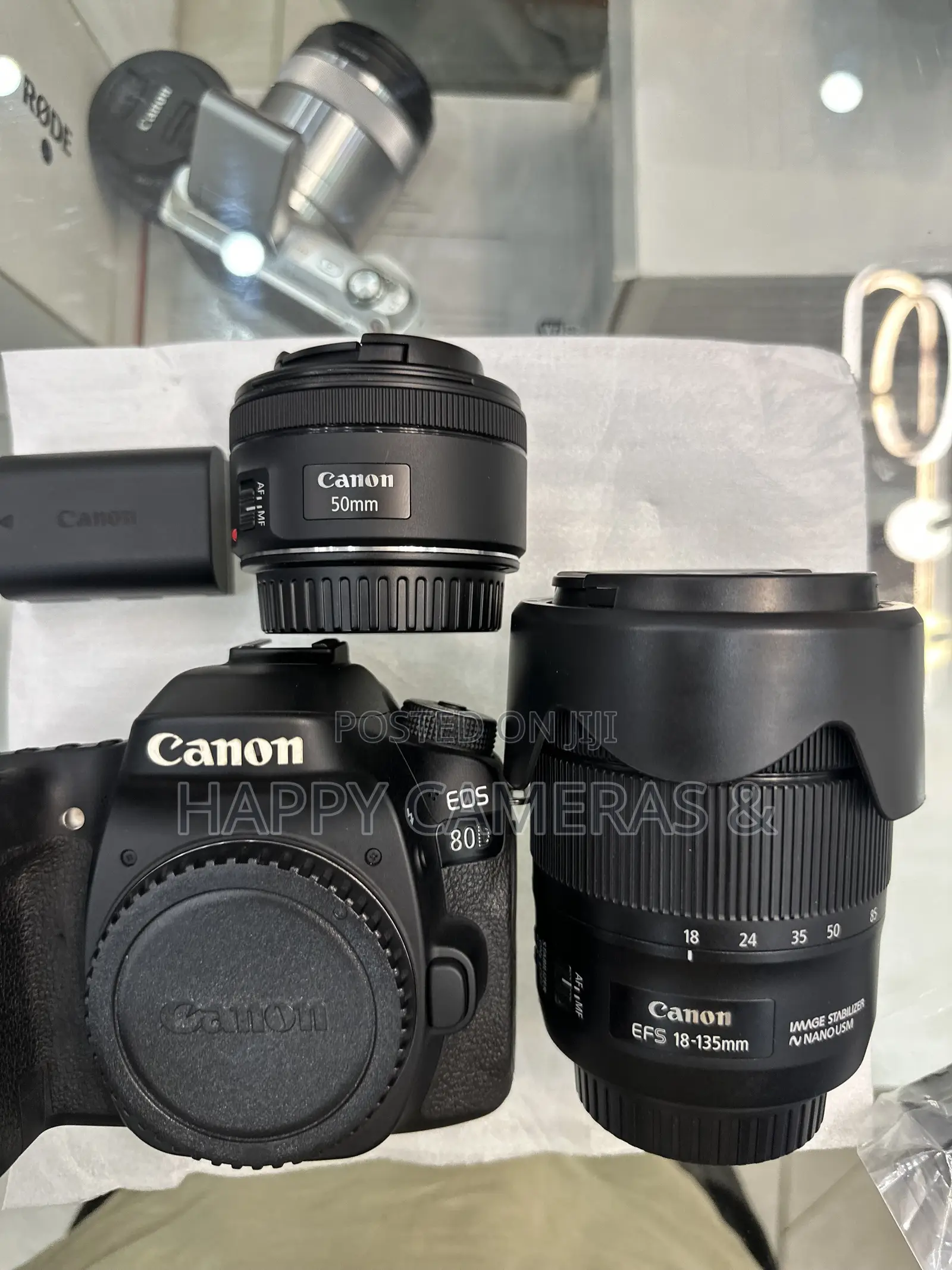 Canon 80d 18-135mm Usm + 50mm 1:8 STM Lens
