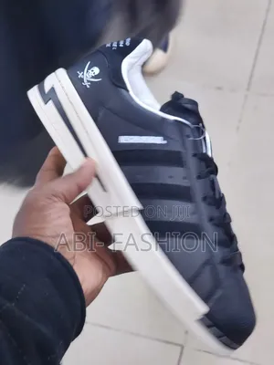 Adidas Superstar X Neighborhood Collaboration Black Leather