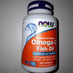 Unflavoured Now Foods Omega-3 Fish Oil 100 Softgels 180 Epa/120 Dha