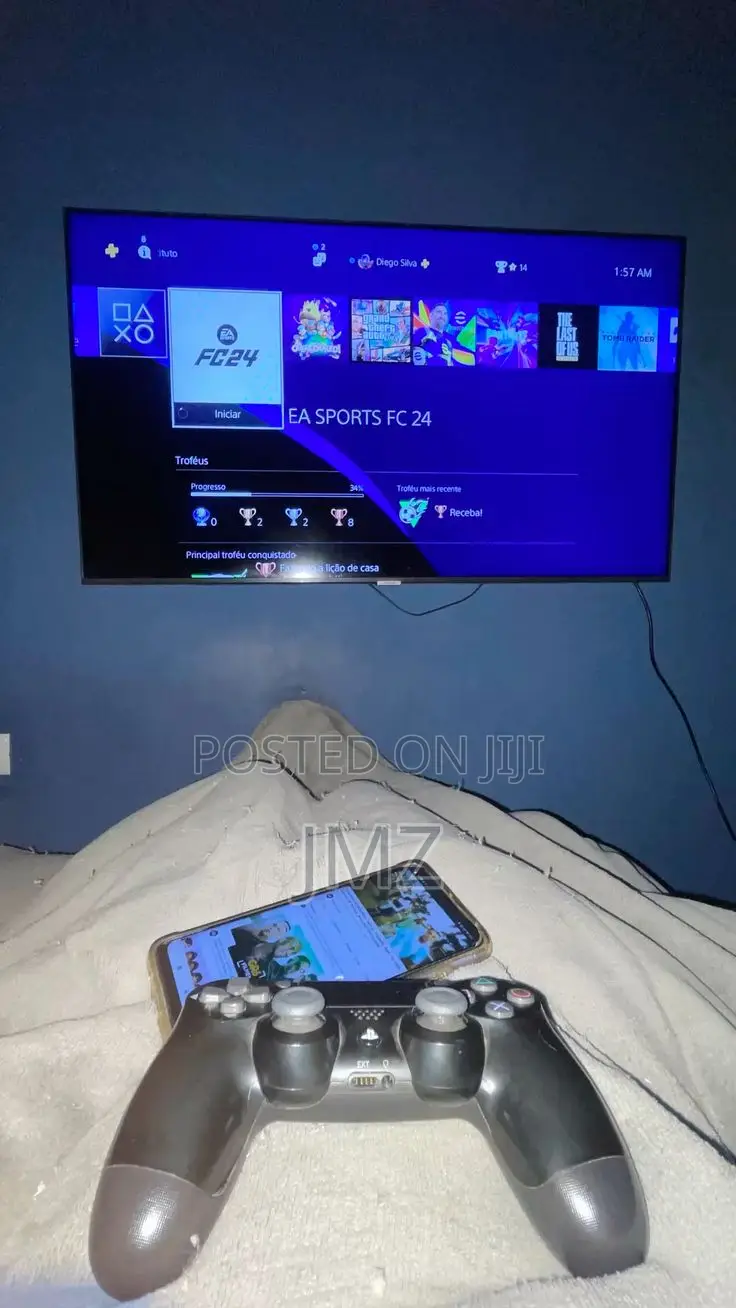 1 Tera Ps4 Slim With 2 Joysticks