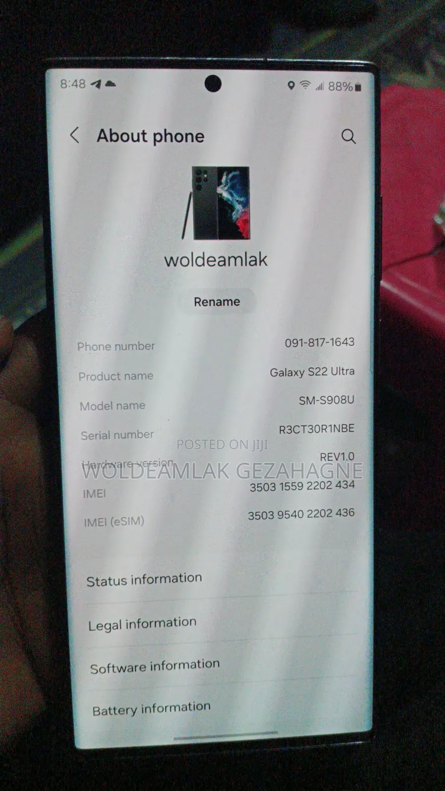 Samsung Galaxy S22 Ultra 256 GB Black