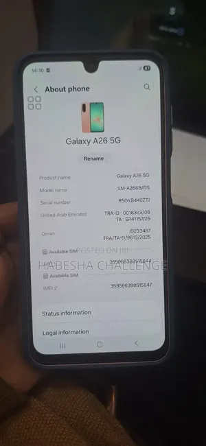 Samsung Galaxy A26 256 GB Pink