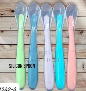 2 PCS Baby Silicone Spoon