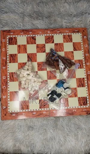 3-in-1 Chess, Checkers Backgammon Board Game | Brand New