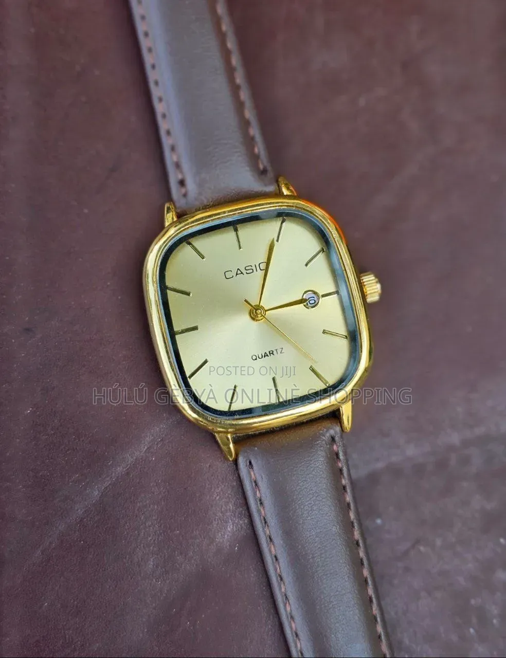 Casio Leather Strap Watch For Men
